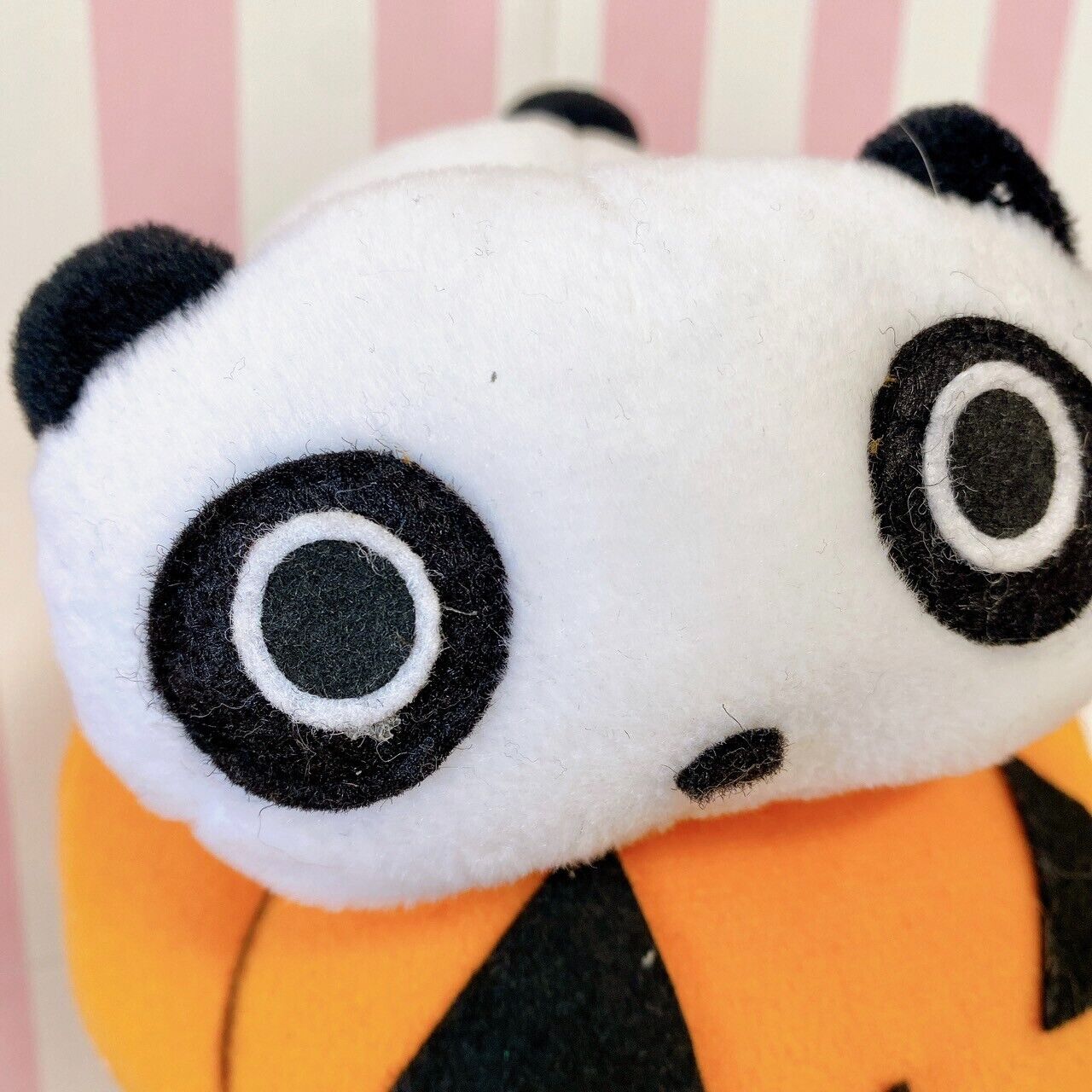 Tarepanda Plush Soft Stuffed Toy Doll Panda White Black Halloween Pumpkin Fluffy