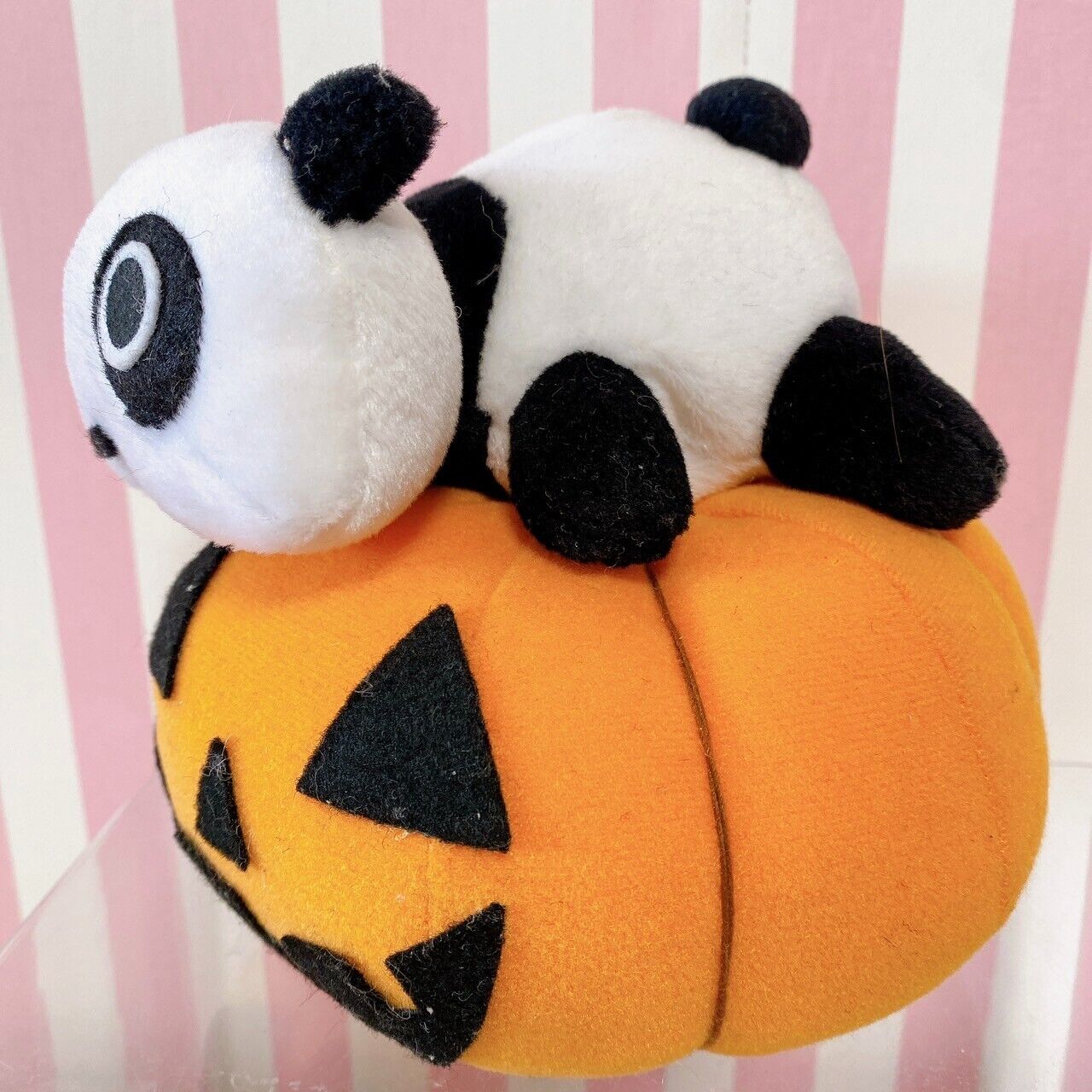 Tarepanda Plush Soft Stuffed Toy Doll Panda White Black Halloween Pumpkin Fluffy