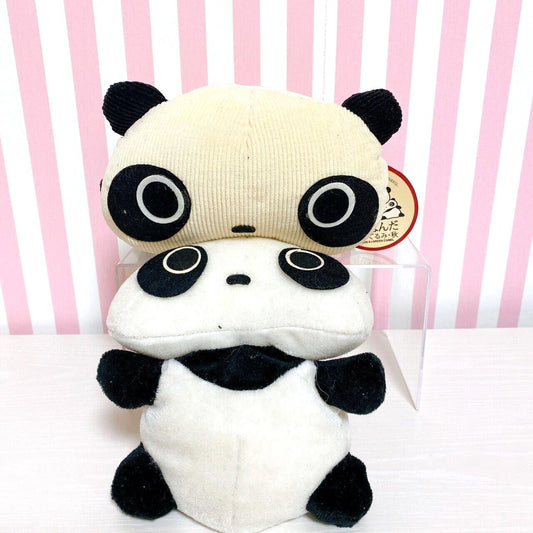 Tarepanda Plush Soft Stuffed Toy Doll Set 2 Panda White Black Fluffy Animals