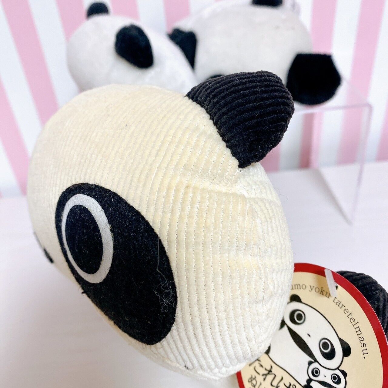 Tarepanda Plush Soft Stuffed Toy Doll Set 2 Panda White Black Fluffy Animals