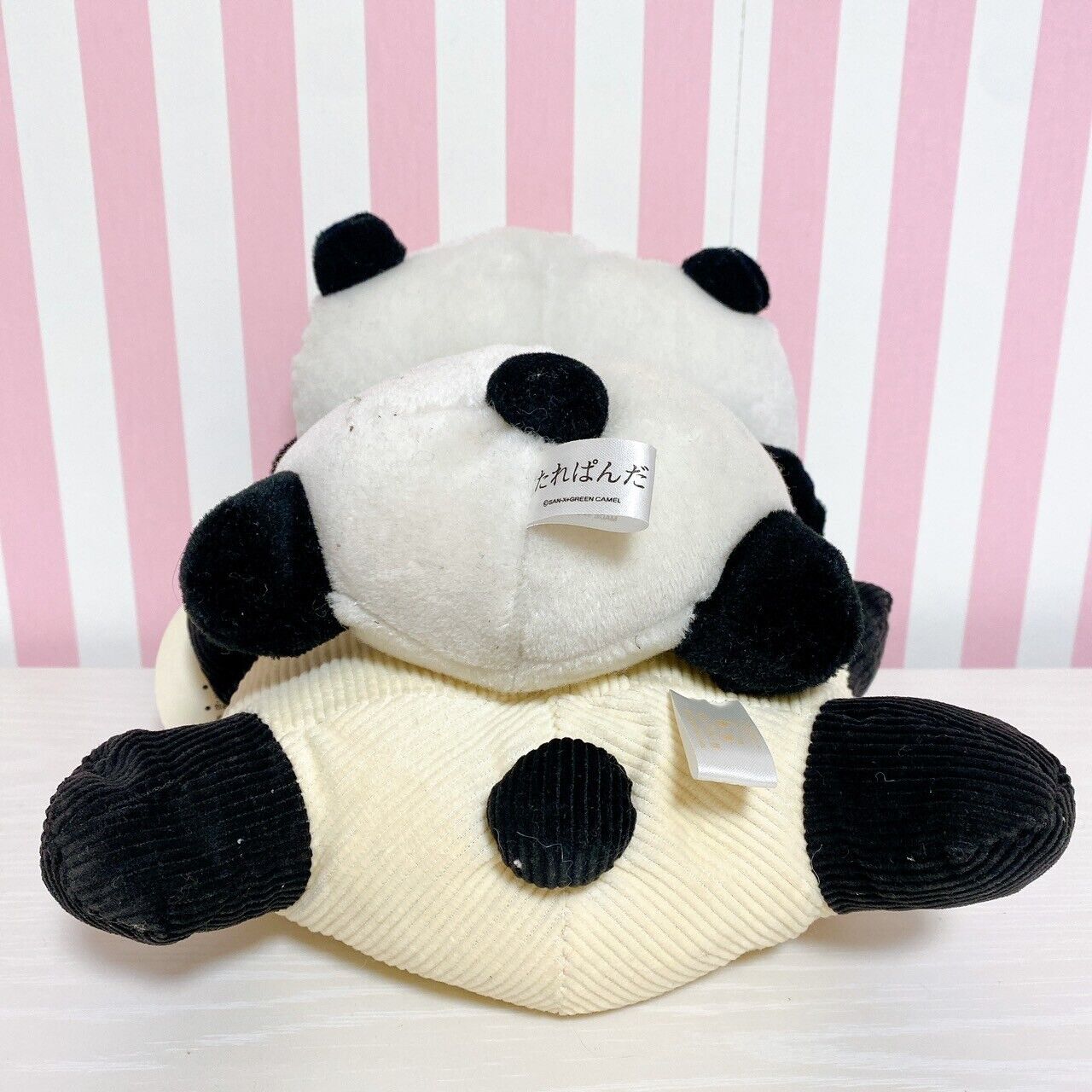 Tarepanda Plush Soft Stuffed Toy Doll Set 2 Panda White Black Fluffy Animals