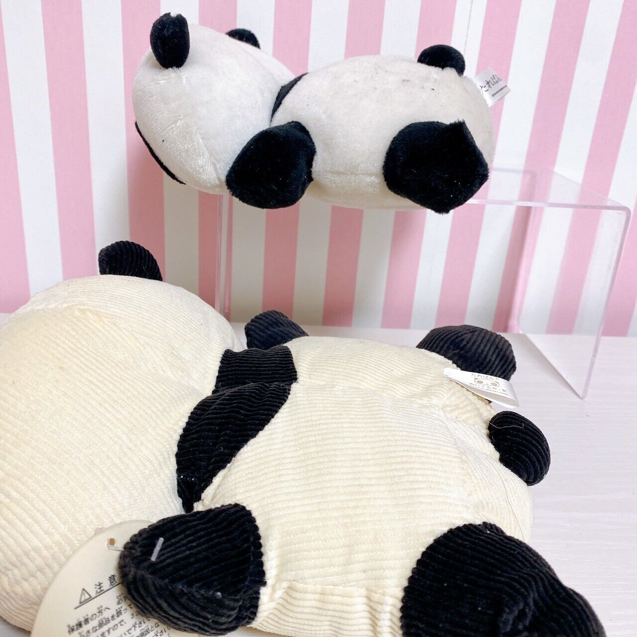 Tarepanda Plush Soft Stuffed Toy Doll Set 2 Panda White Black Fluffy Animals