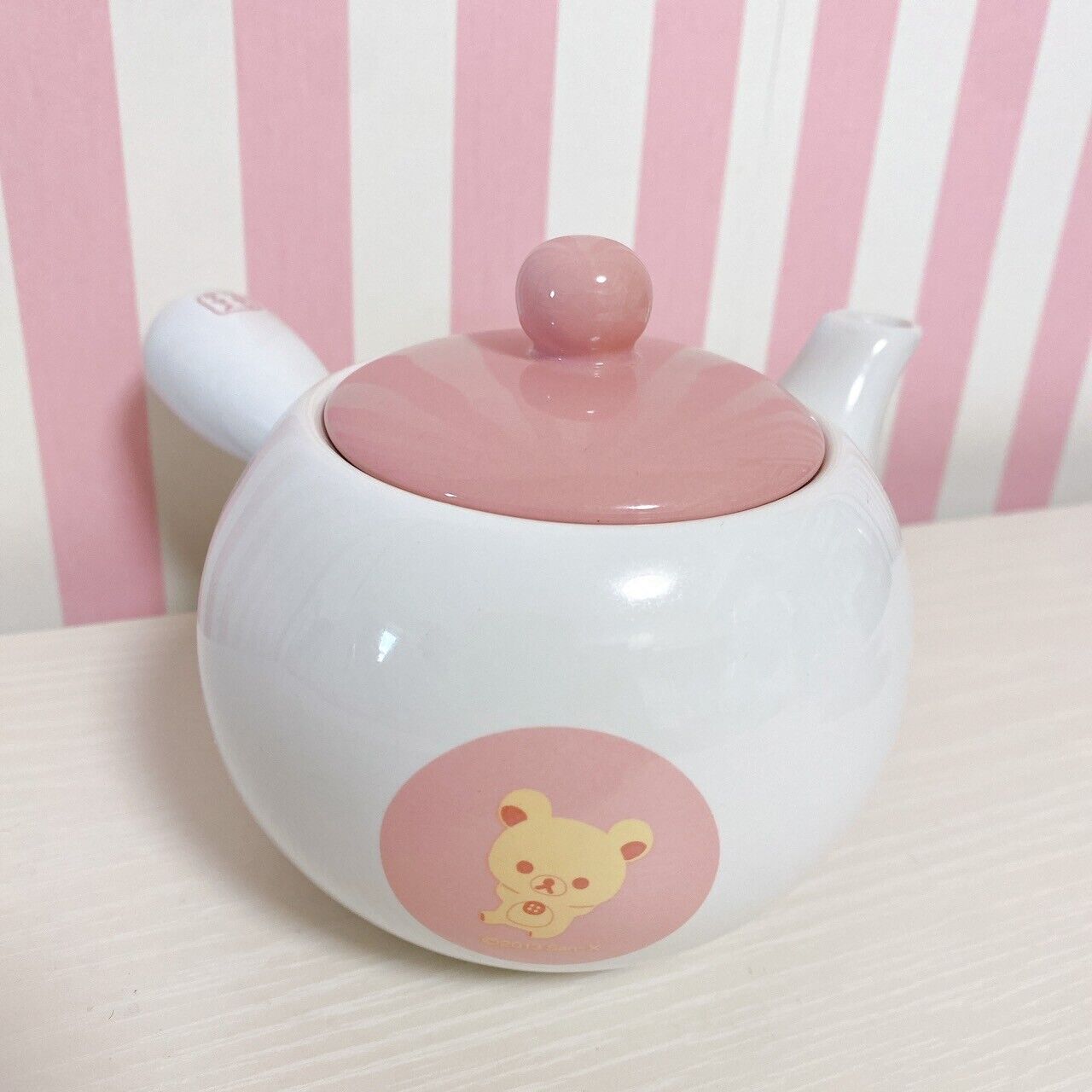 Rilakkuma Korilakkuma SanX Japanese Tea Set 3 Cup Teapot Strawberry Pink Kawaii