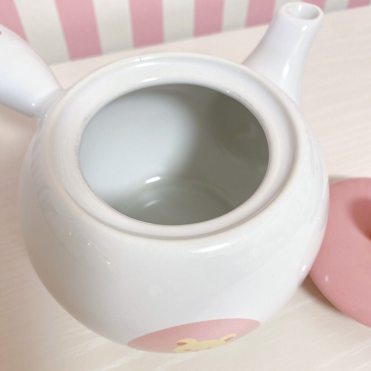 Rilakkuma Korilakkuma SanX Japanese Tea Set 3 Cup Teapot Strawberry Pink Kawaii