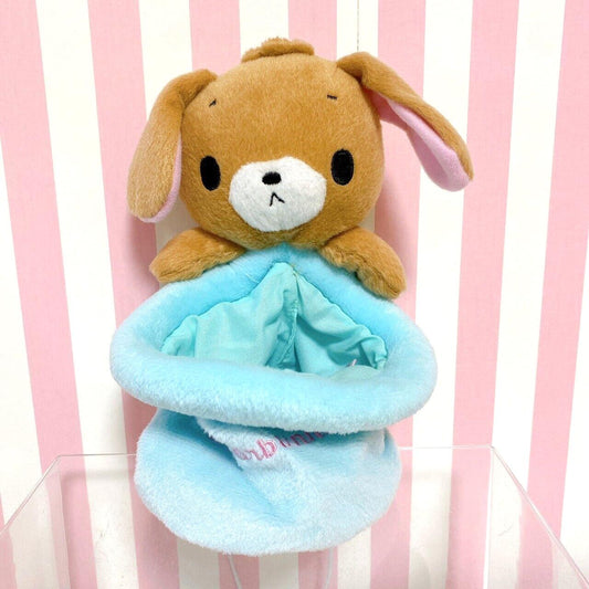 Sanrio Sugarbunnies Bunnies Kurousa Accessory Case Plush Fluffy Brown Blue Rare