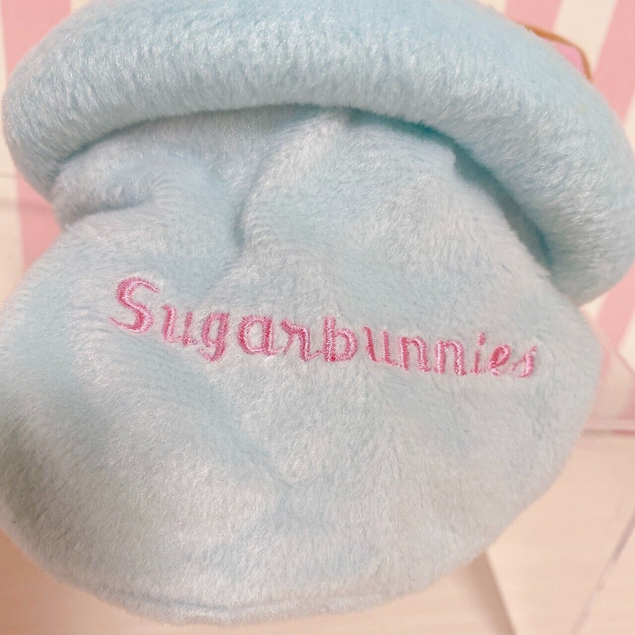 Sanrio Sugarbunnies Bunnies Kurousa Accessory Case Plush Fluffy Brown Blue Rare