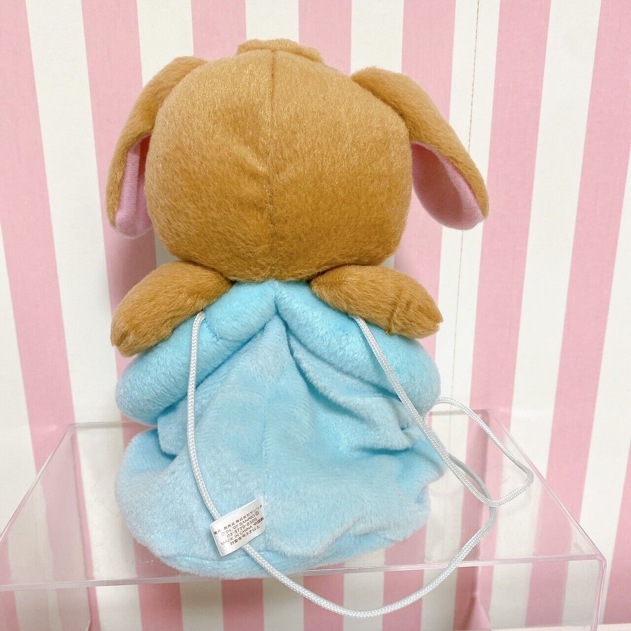 Sanrio Sugarbunnies Bunnies Kurousa Accessory Case Plush Fluffy Brown Blue Rare