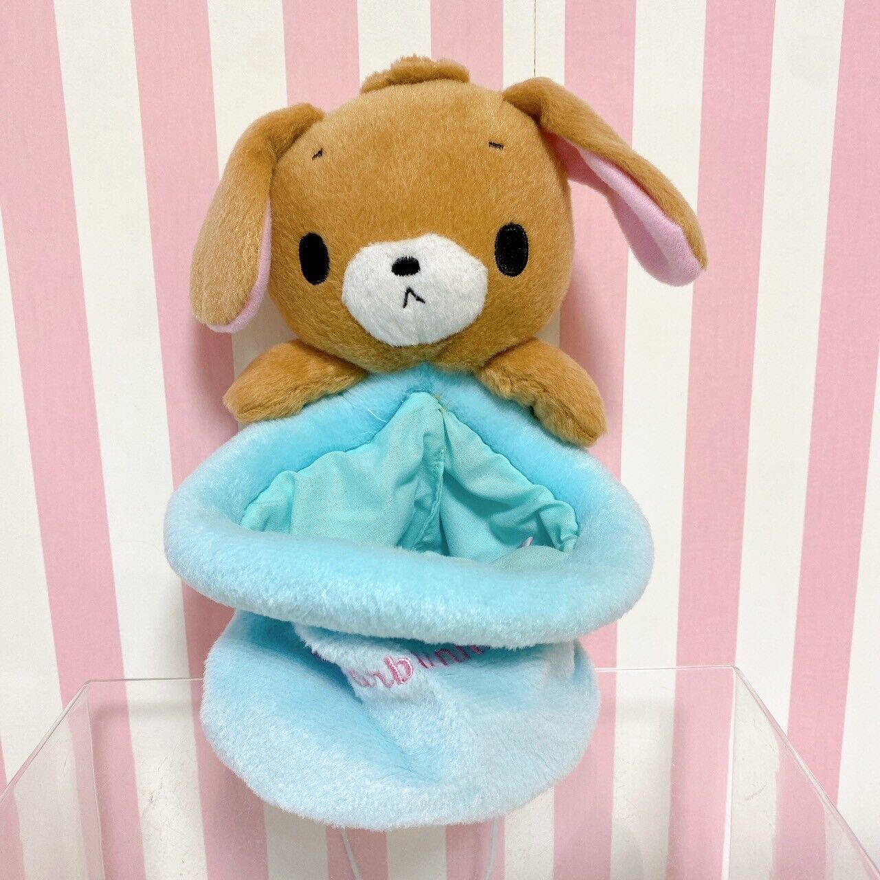 Sanrio Sugarbunnies Bunnies Kurousa Accessory Case Plush Fluffy Brown Blue Rare