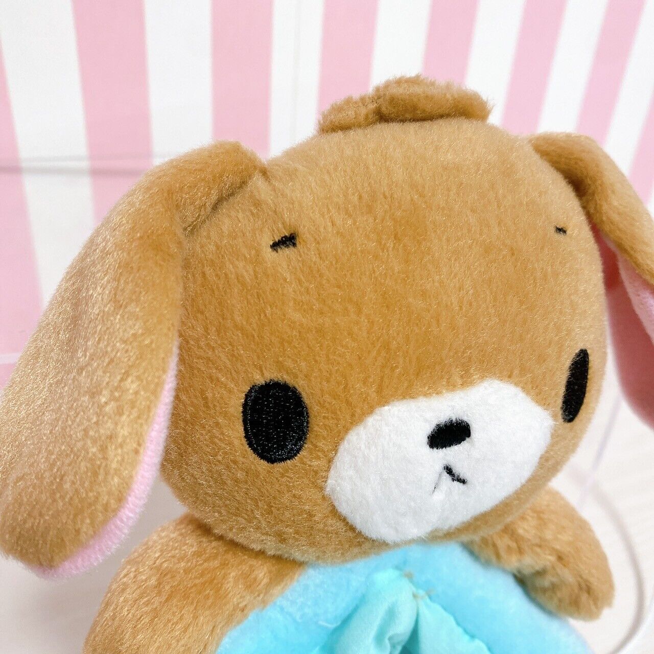 Sanrio Sugarbunnies Bunnies Kurousa Accessory Case Plush Fluffy Brown Blue Rare