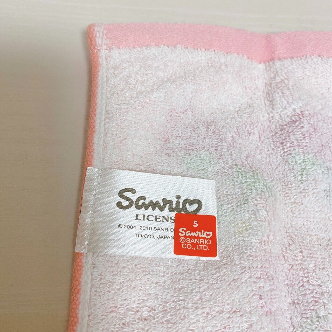 Sanrio Sugar Bunnies Hand Towel Shirousa Kurousa Strawberry Pink Dot Flower Rare