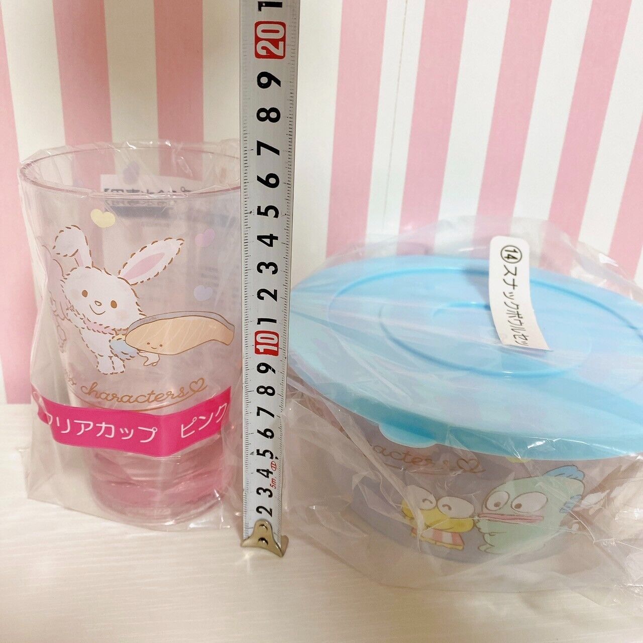 Sanrio Wish Me Mel Pompompurin Snack Bowl Clear Bottle Set 2 Kawaii Character