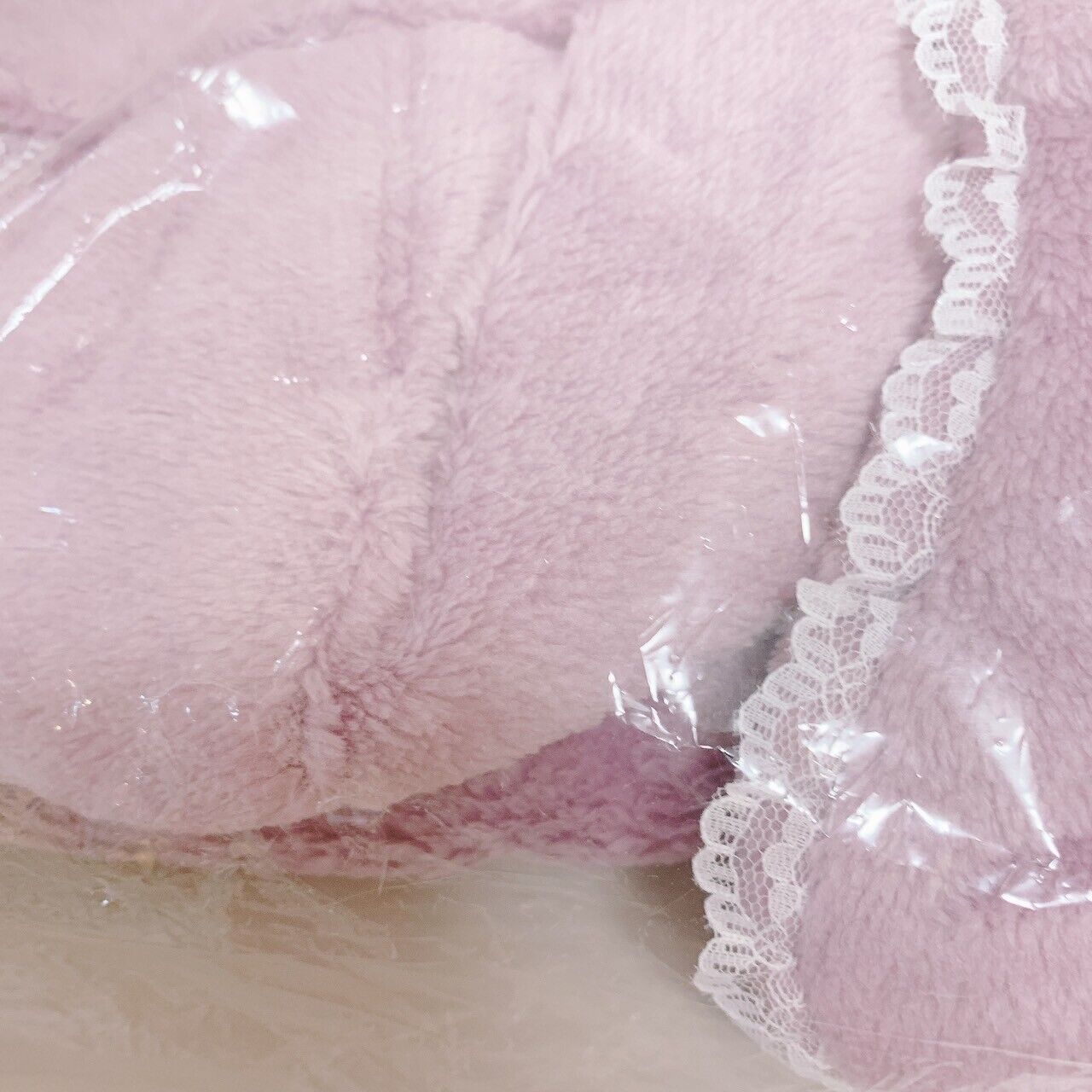 Sanrio My Melody Matching Cloth GRL Pink L Size Lace Fluffy Hood Rabbit Ribbon