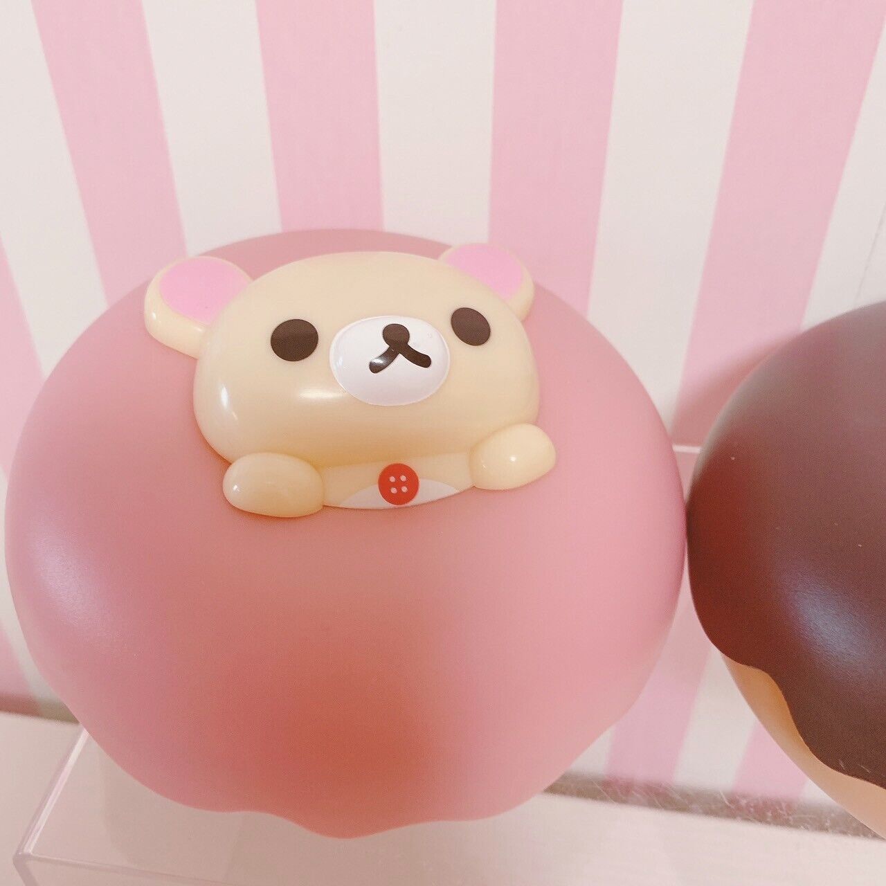 Rilakkuma Korilakkuma Accessory Case Set 2 Doughnut Brown Pink White Bear Kawaii