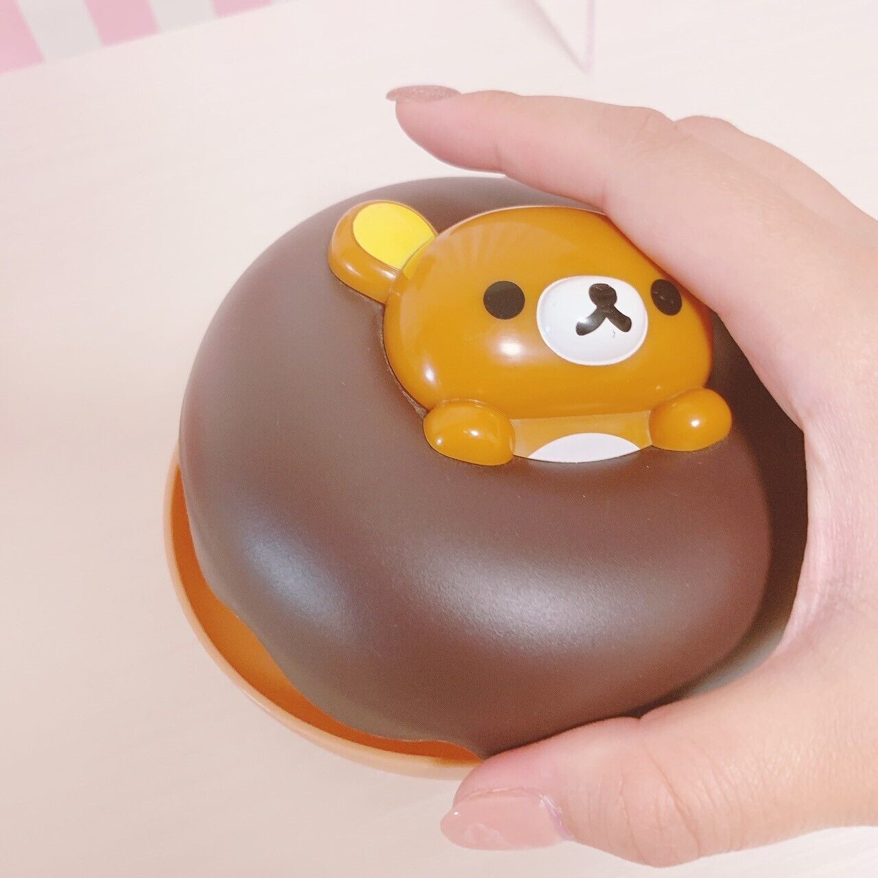 Rilakkuma Korilakkuma Accessory Case Set 2 Doughnut Brown Pink White Bear Kawaii