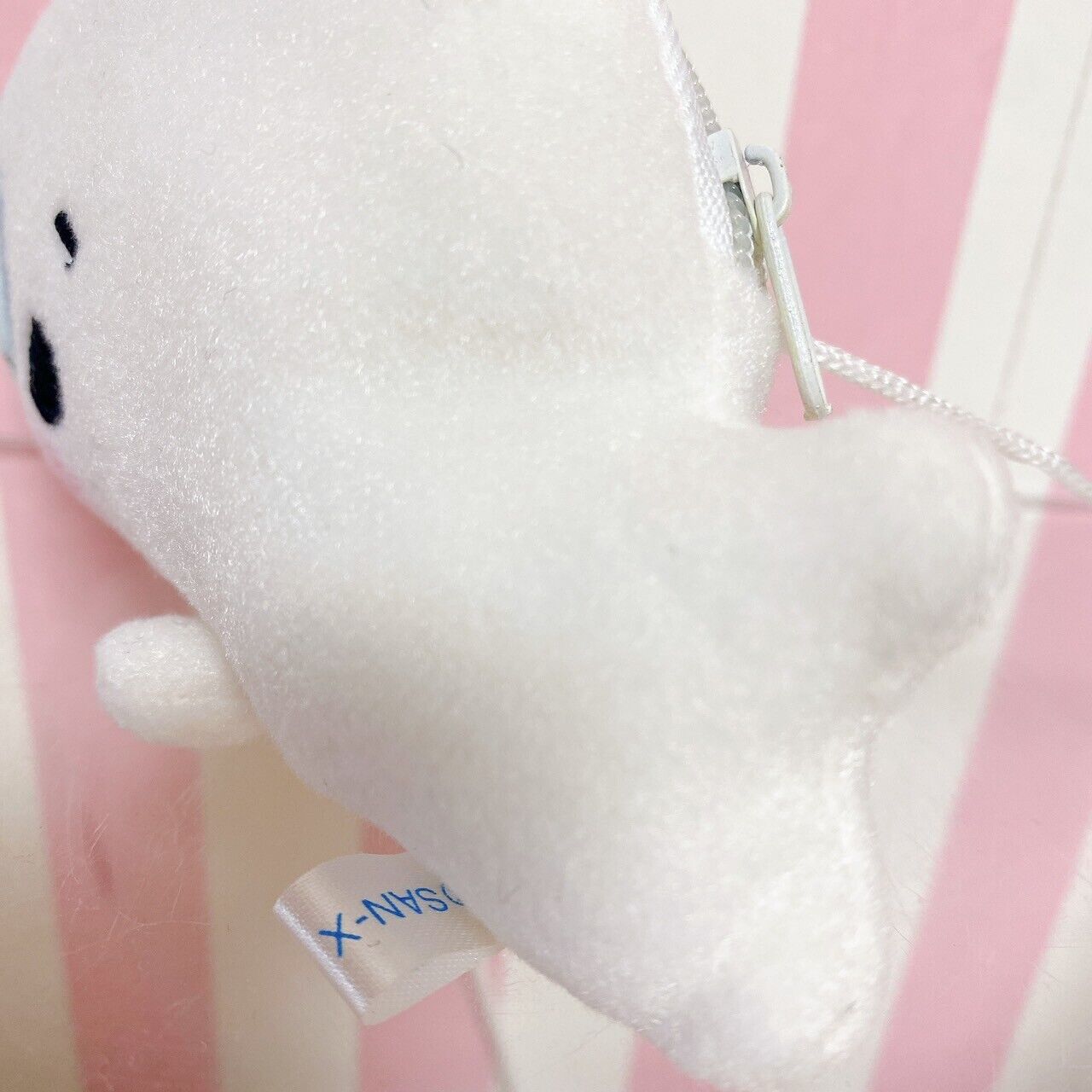 San-X Mamegoma Pouch Pochette Shoulder Bag White Mini Fluffy Kawaii Character