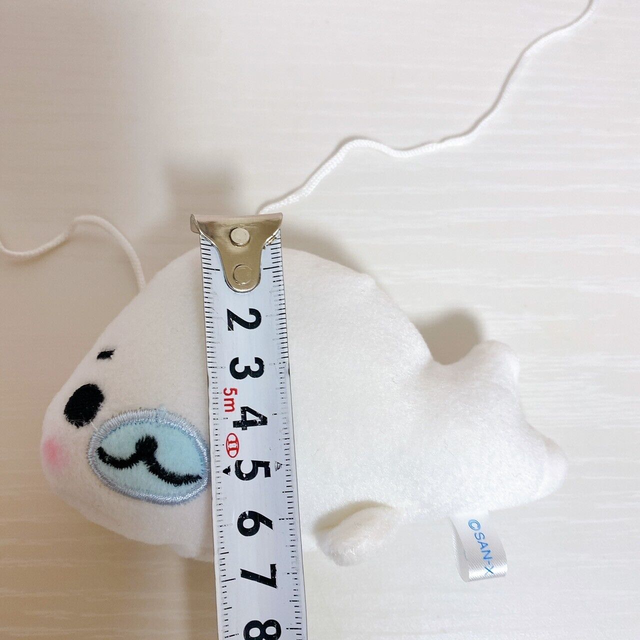 San-X Mamegoma Pouch Pochette Shoulder Bag White Mini Fluffy Kawaii Character