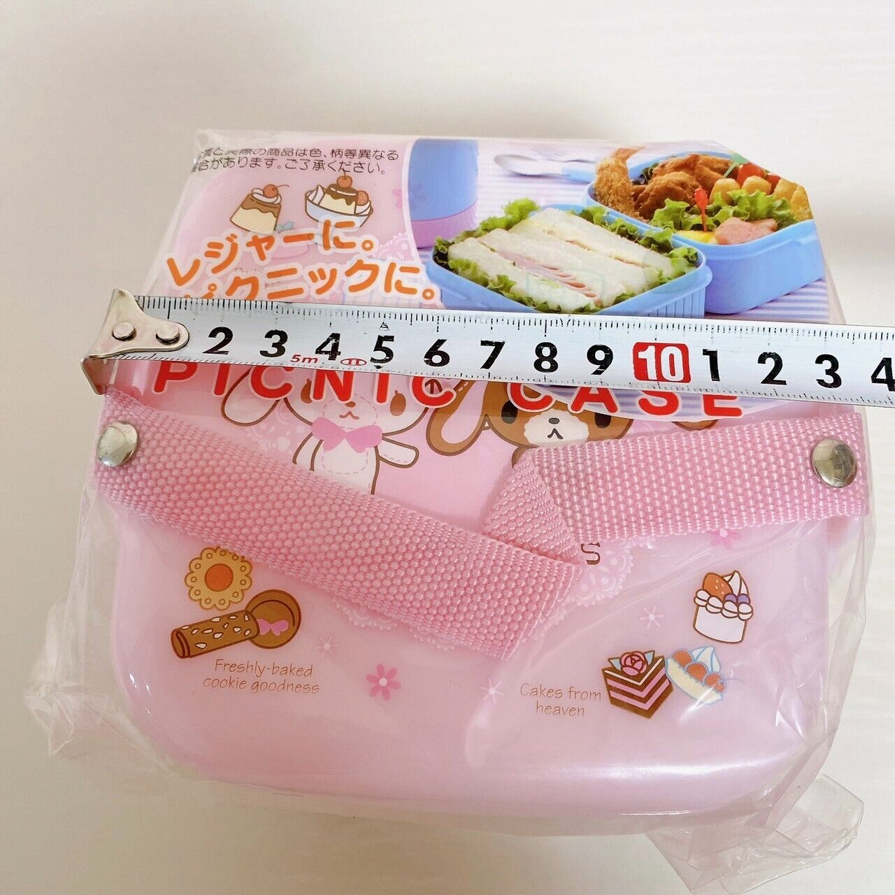 Sanrio Sugar Bunnies Lunch Box Picnic Case Obento Shirousa Kurousa Pink Cookie