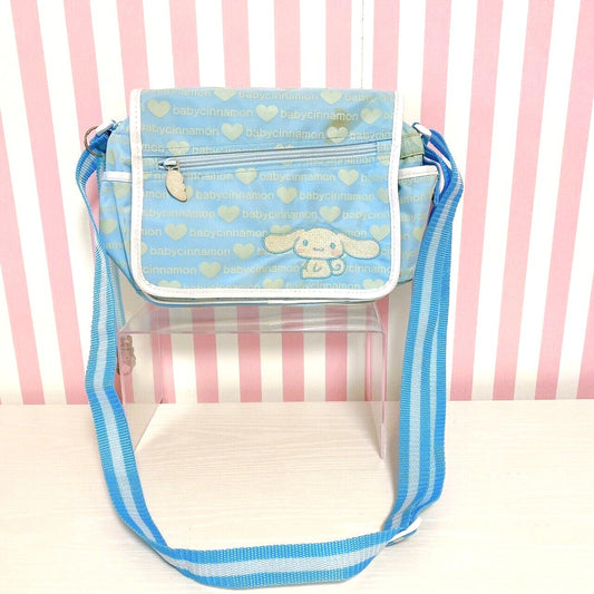 Sanrio Cinnamoroll Cinnamon Shoulder School Bag Light Blue Wings Heart Kawaii