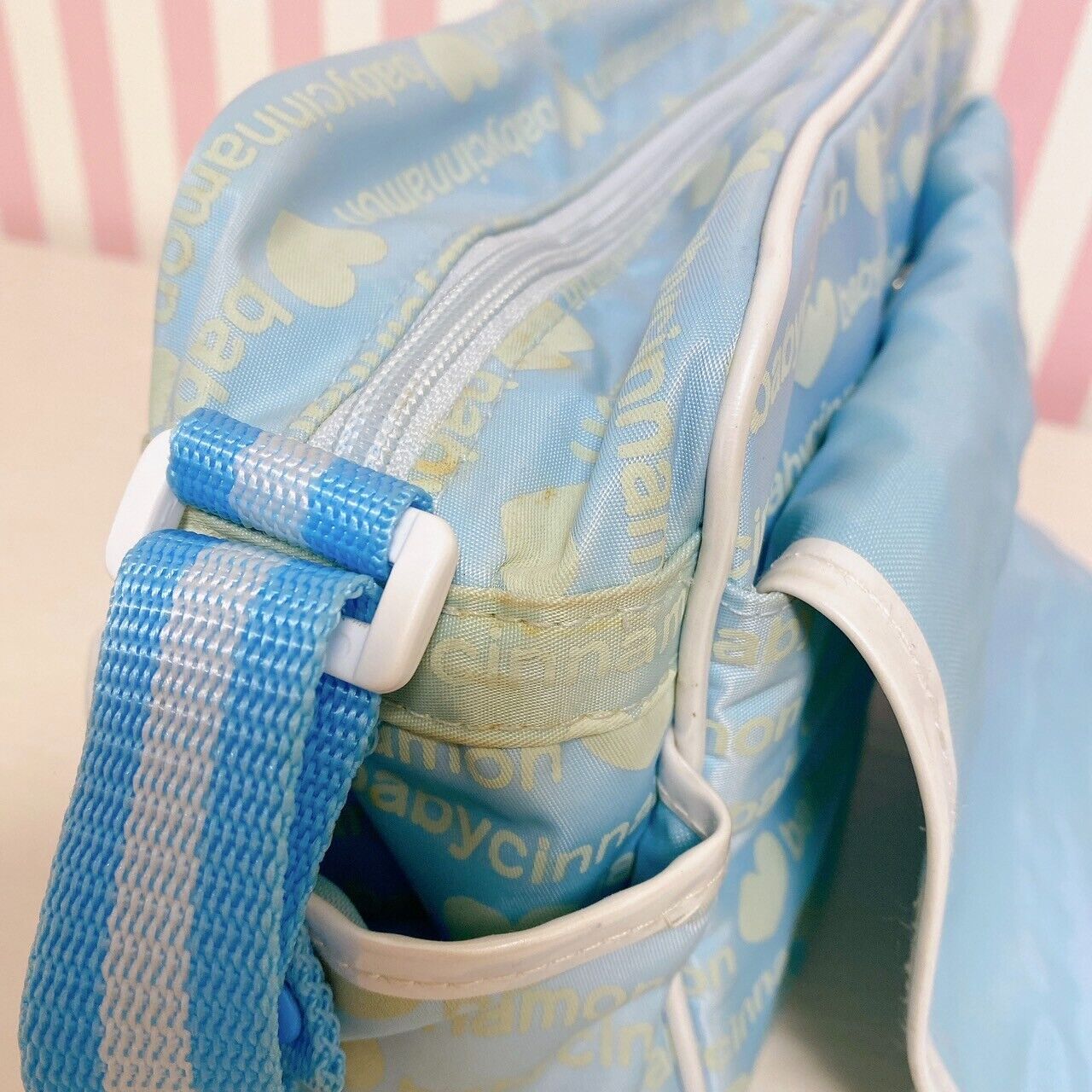 Sanrio Cinnamoroll Cinnamon Shoulder School Bag Light Blue Wings Heart Kawaii