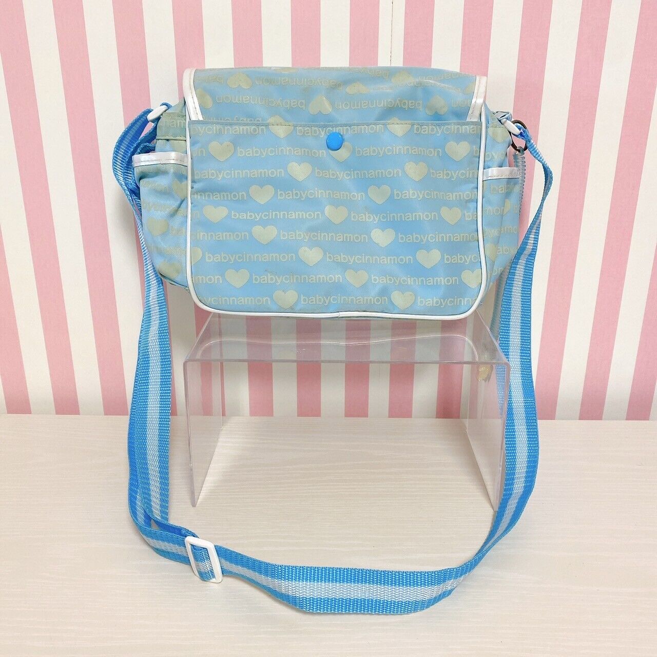 Sanrio Cinnamoroll Cinnamon Shoulder School Bag Light Blue Wings Heart Kawaii