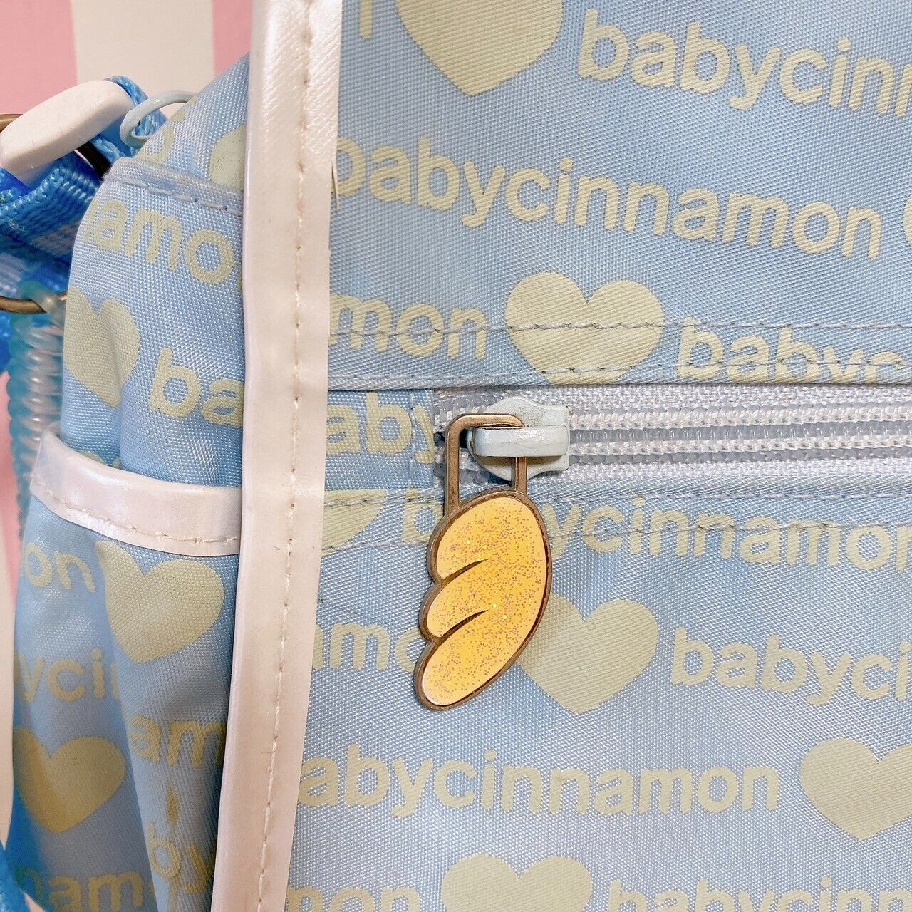 Sanrio Cinnamoroll Cinnamon Shoulder School Bag Light Blue Wings Heart Kawaii