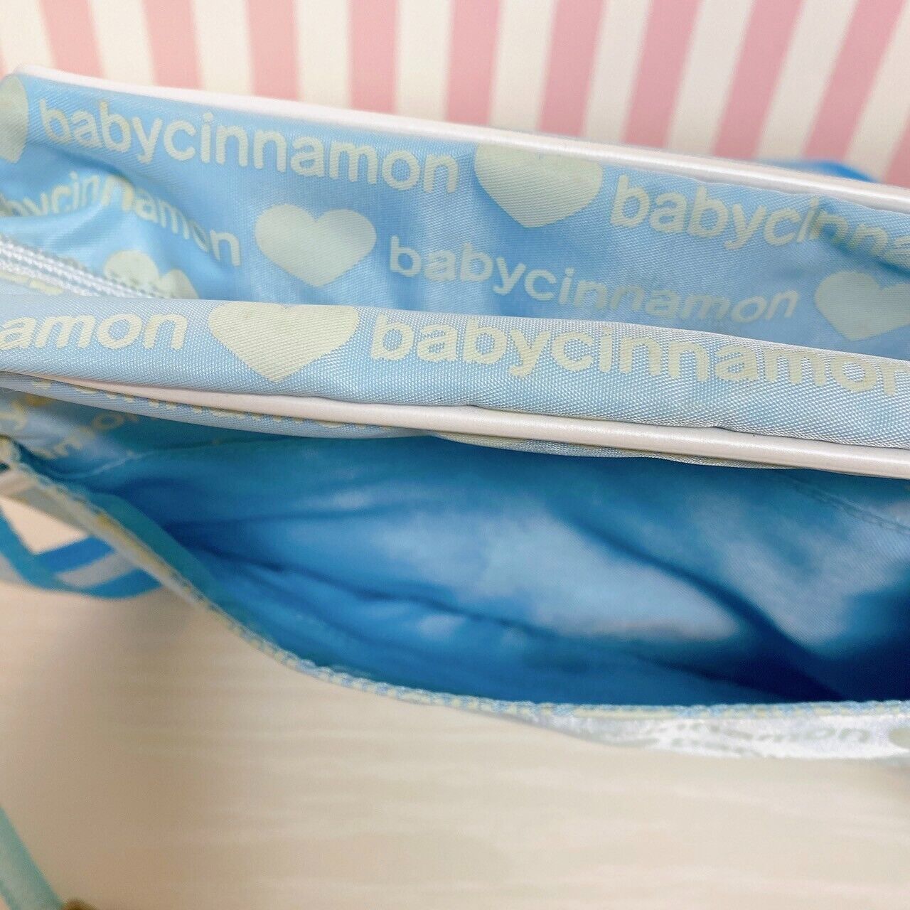 Sanrio Cinnamoroll Cinnamon Shoulder School Bag Light Blue Wings Heart Kawaii