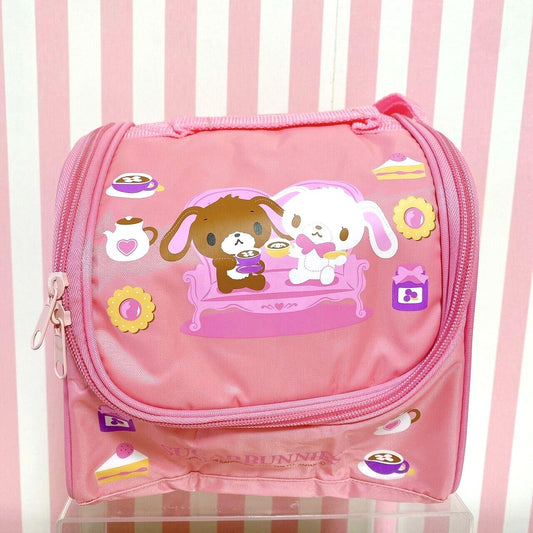 Sanrio Sugar Bunnies Cold Storage Lunch Bag Pink Shirousa Kurousa Tea Time Cake