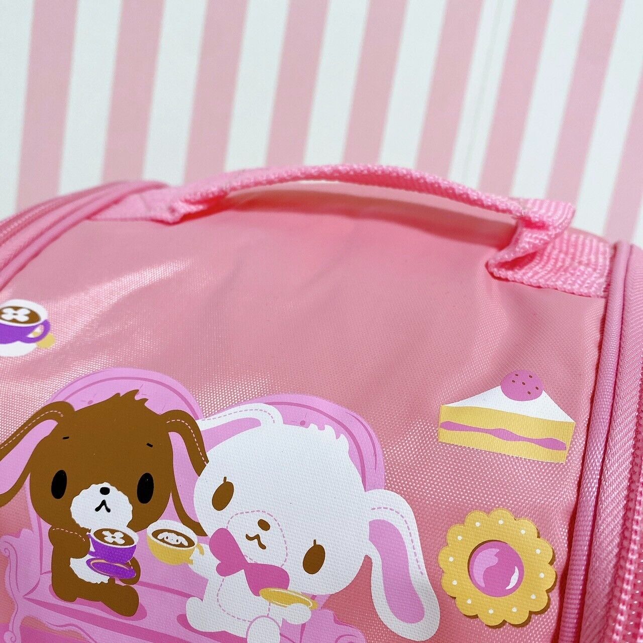 Sanrio Sugar Bunnies Cold Storage Lunch Bag Pink Shirousa Kurousa Tea Time Cake