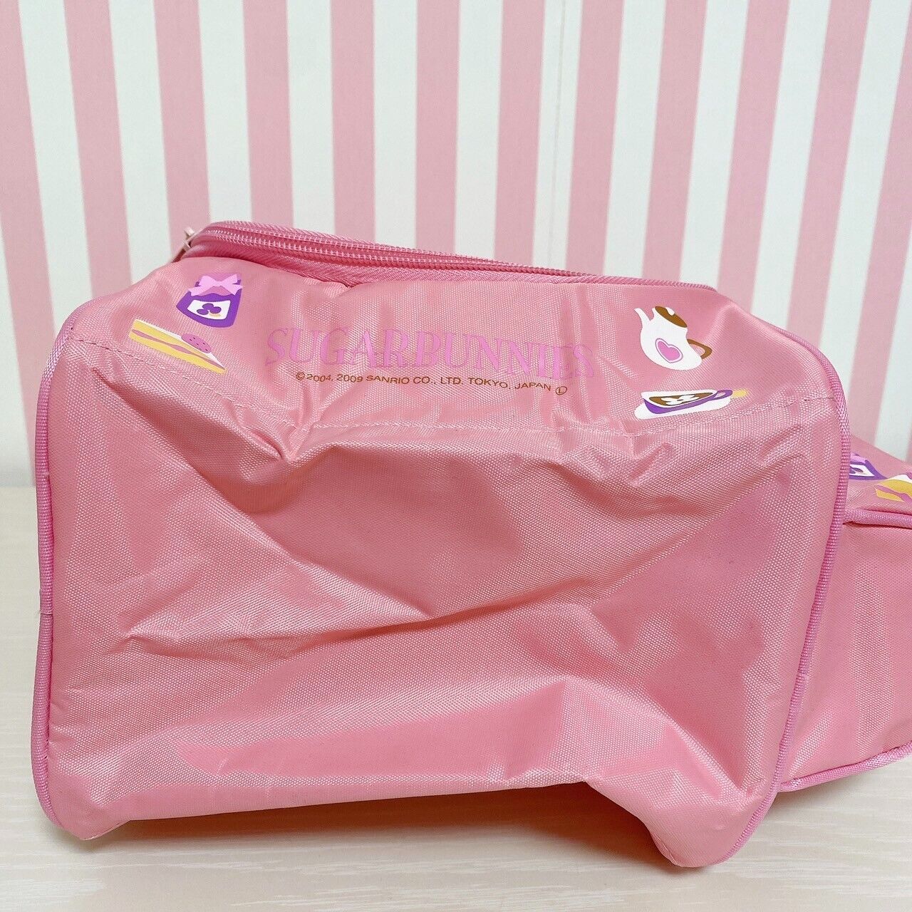 Sanrio Sugar Bunnies Cold Storage Lunch Bag Pink Shirousa Kurousa Tea Time Cake