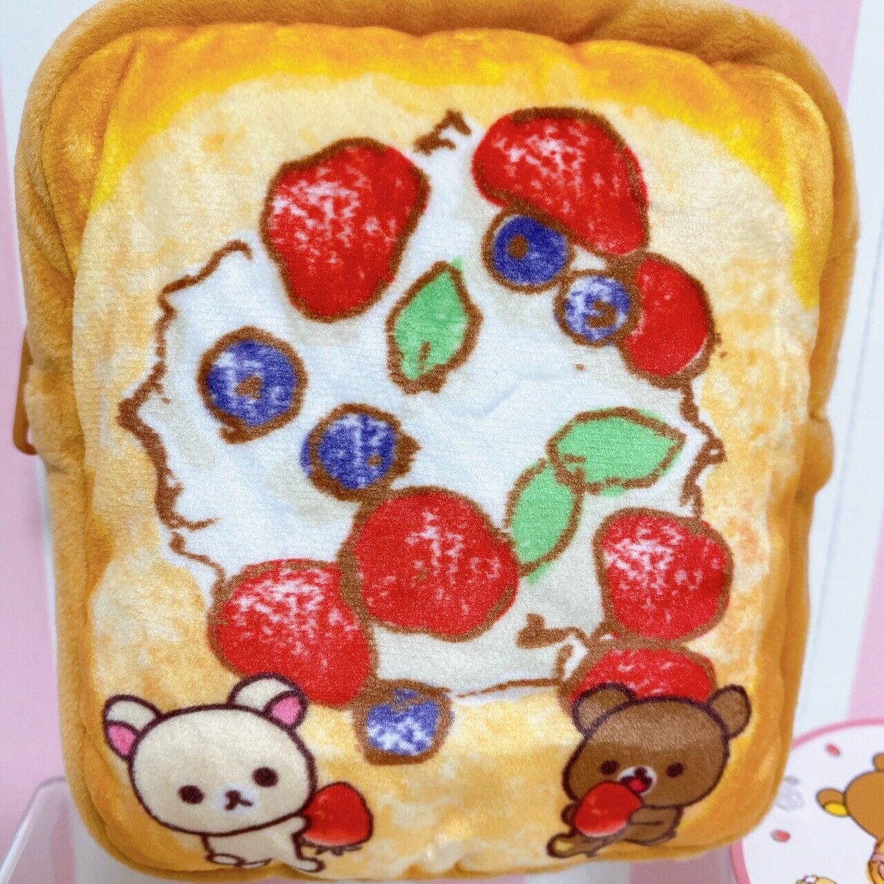 Rilakkuma Korilakkuma SanX Sticky Bread Pouch Bear Fluffy Character Kawaii Rare