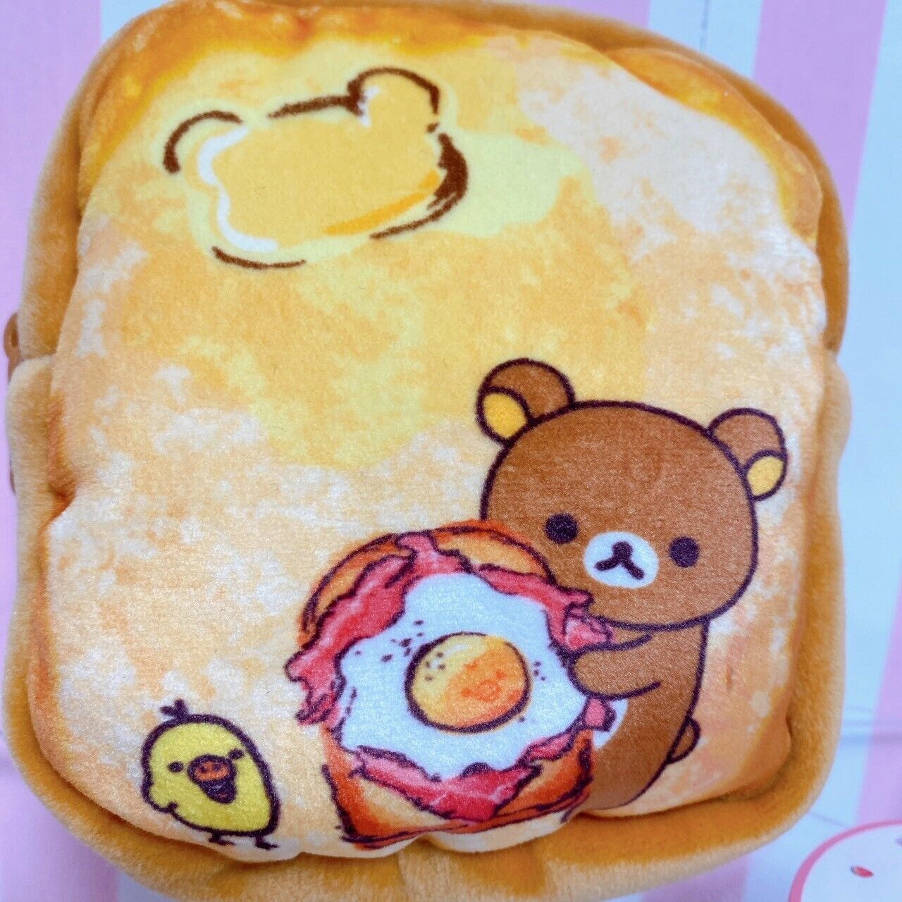 Rilakkuma Korilakkuma SanX Sticky Bread Pouch Bear Fluffy Character Kawaii Rare