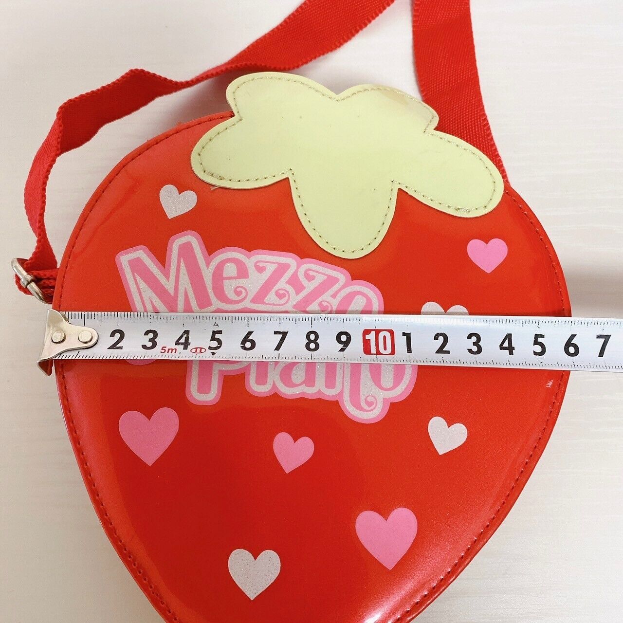 Mezzo Piano Shoulder Bag Pochette Strawberry Heart Red Kids Kawaii Cute Rare