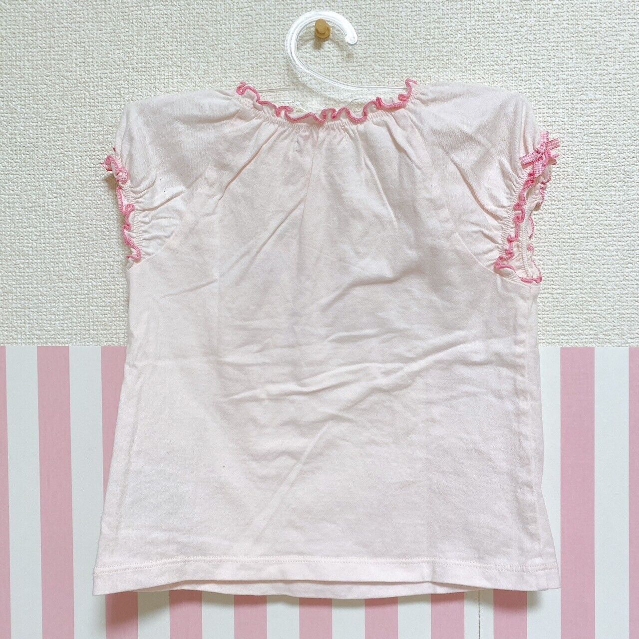 Mezzo Piano T-shirt Pink Size 100cm Strawberry Short Sleeve Frill Character Rare