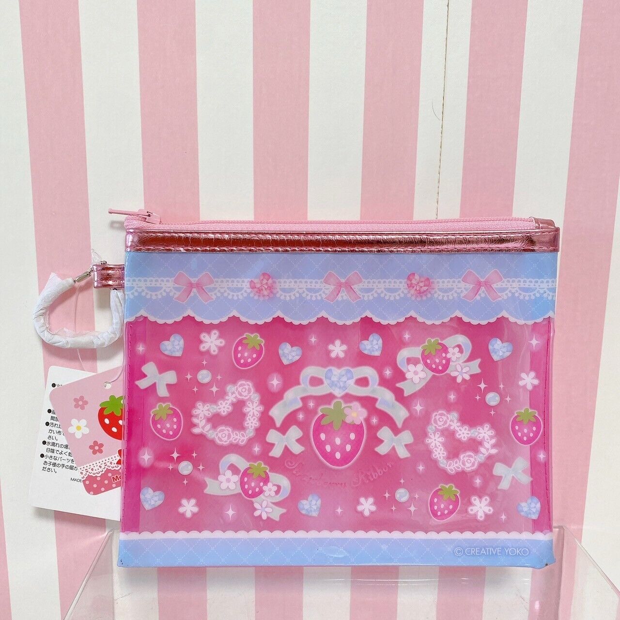 Mother Garden Pouch Mother Goose Forest Strawberry Ribbon Pink Heart Kawaii Rare