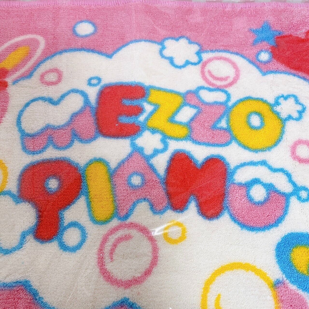 Mezzo Piano Bath Mat Pink Fluffy Rabbit Bear Mimi Popo Heart Star Blue Bubble