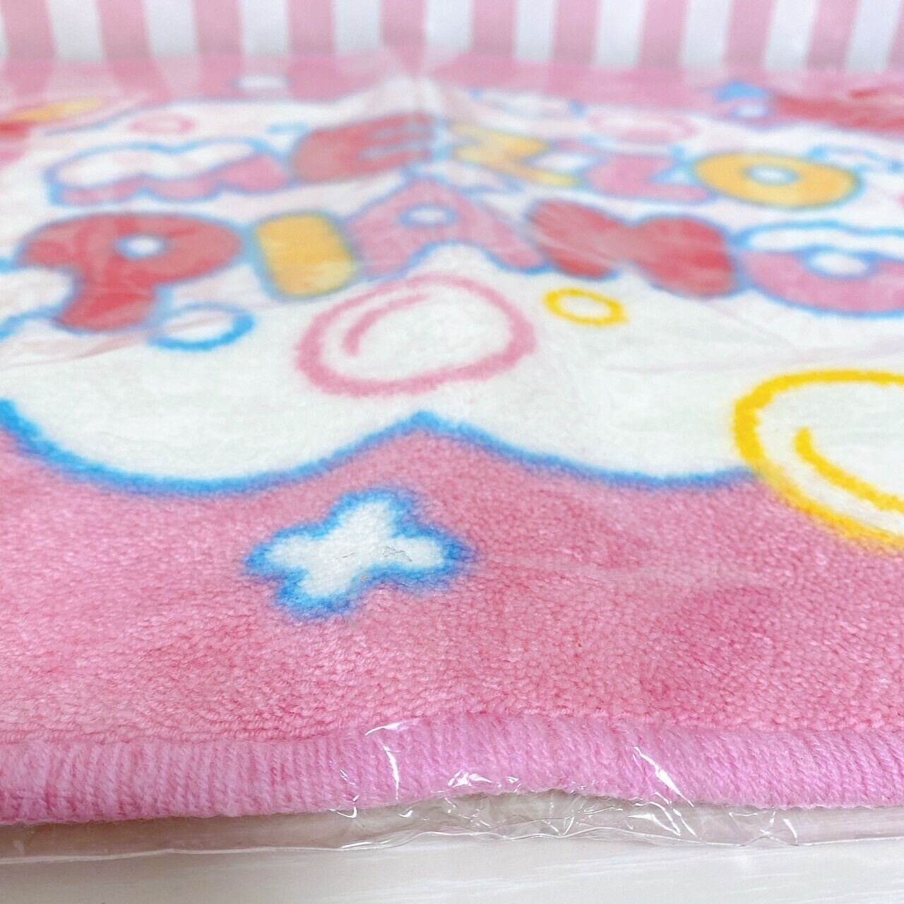 Mezzo Piano Bath Mat Pink Fluffy Rabbit Bear Mimi Popo Heart Star Blue Bubble