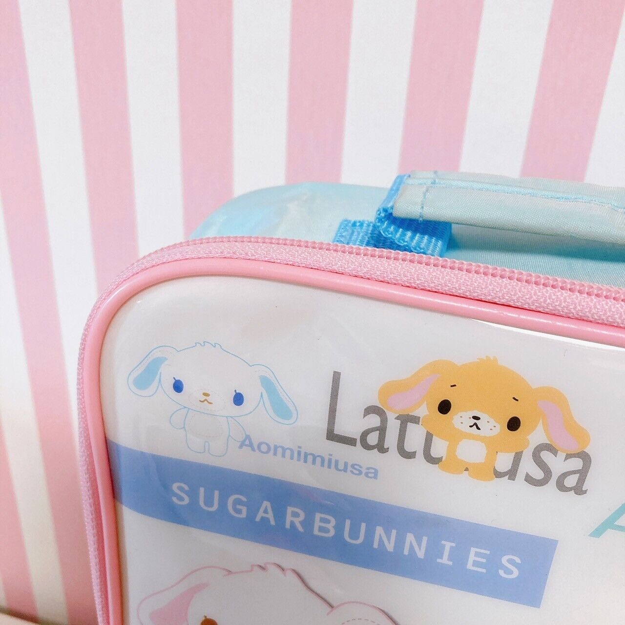 Sanrio Sugar Bunnies Bag Multi Case Pouch Shirousa Kurousa Rabbit White Pink