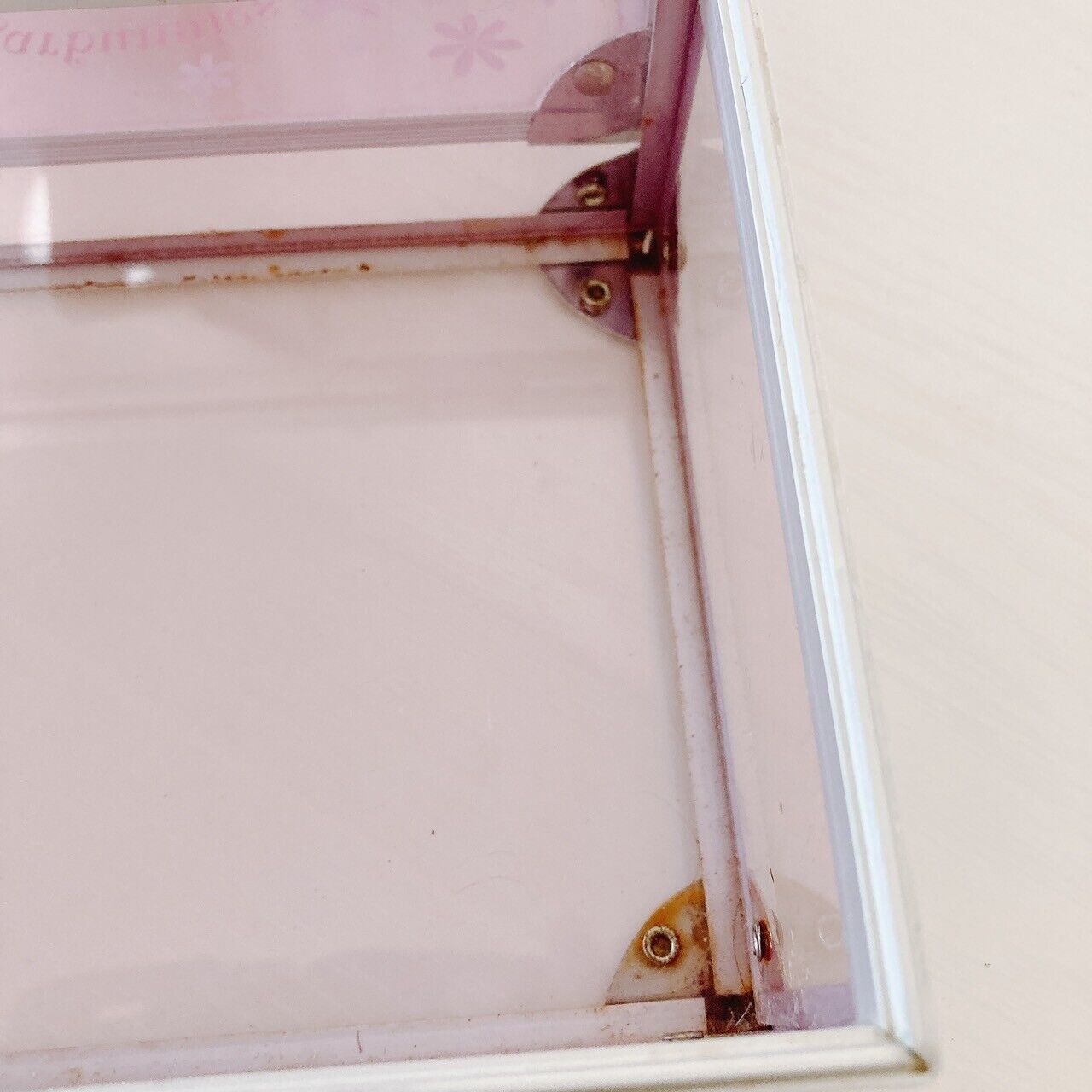 Sanrio Sugar Bunnies Clear Case Bag Box Pink Shirousa Kurousa Ribbon Flower Rare