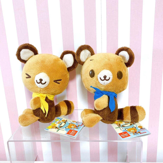 Sanrio Tenorikuma Mascot Set 2 Plush Soft Stuffed Toy Doll Fluffy Bear Brown