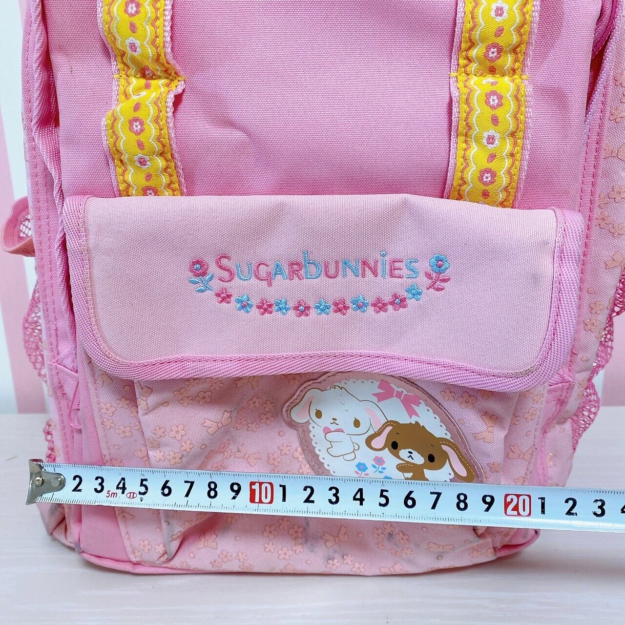 Sanrio Sugar Bunnies Backpack Rucksack Bag School Kids Pink Flower Simple Rare