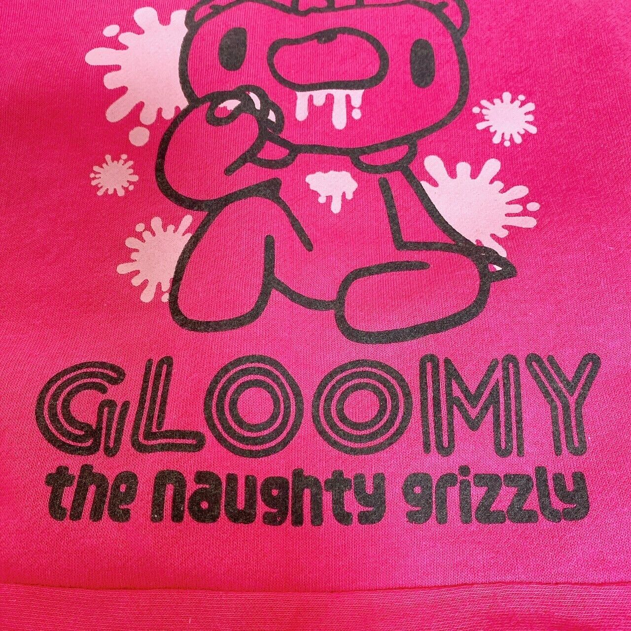 Taito Gloomy Bear Bloody Big Tote Bag Handbag Pink Tag Character Kawaii Rare