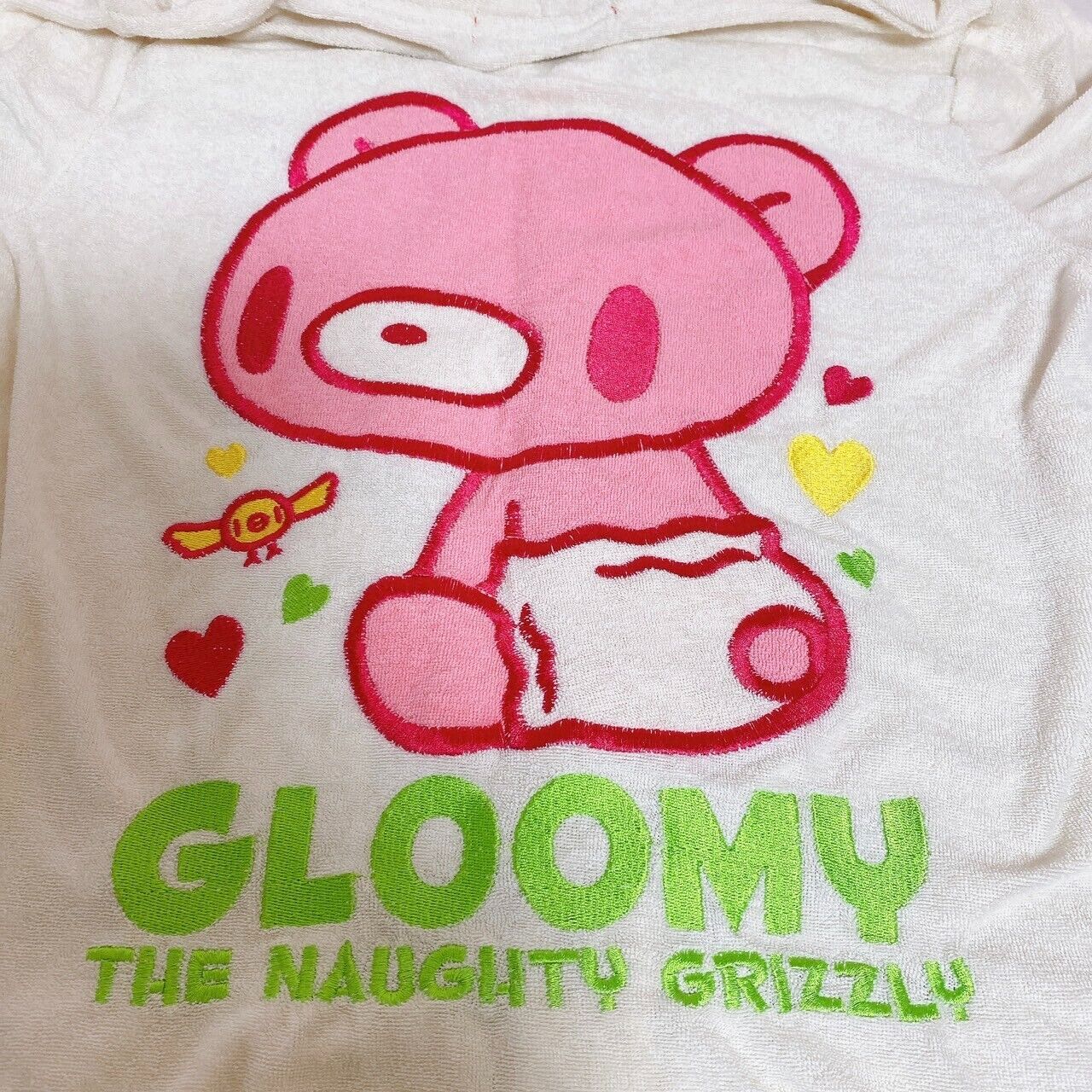 Gloomy Bear Bloody Hoodie Short Sleeve Baby White Hood Clothing Character Kawaii