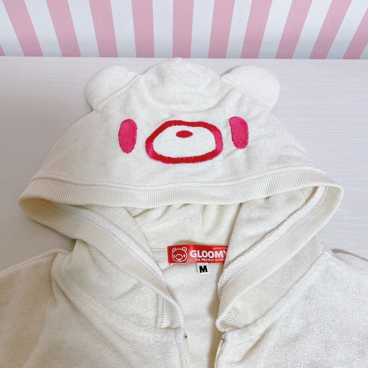 Gloomy Bear Bloody Hoodie Short Sleeve Baby White Hood Clothing Character Kawaii