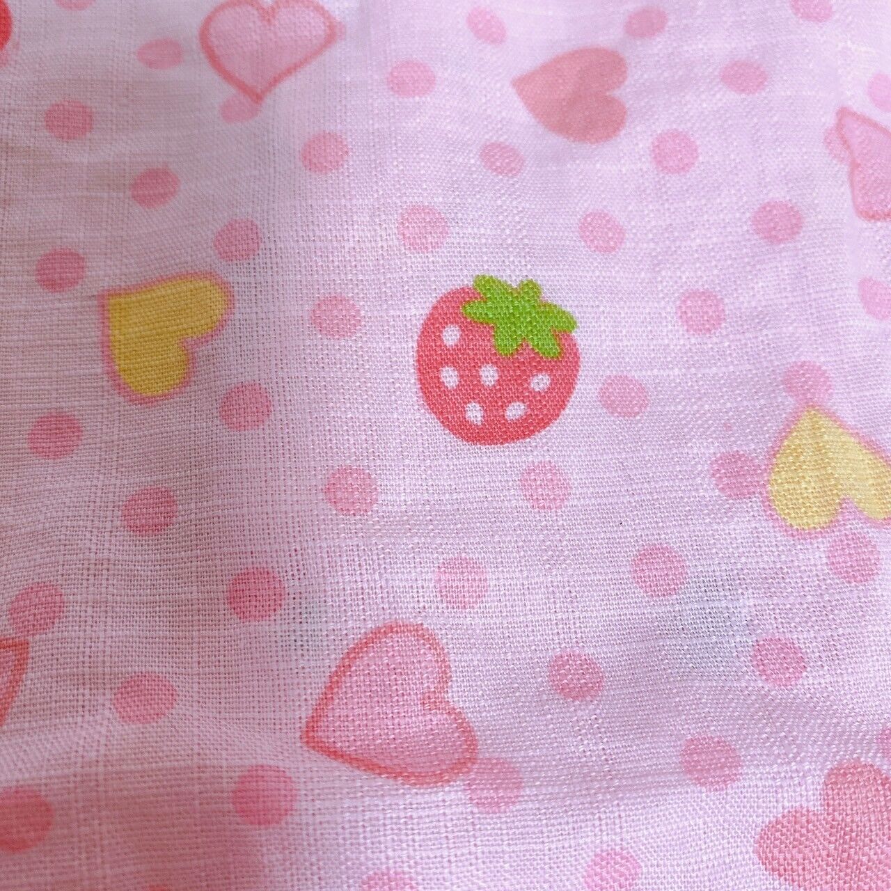 Mother Garden Jinbei 100 Size Sweet Strawberry Matching Cloth Pink Frill Heart