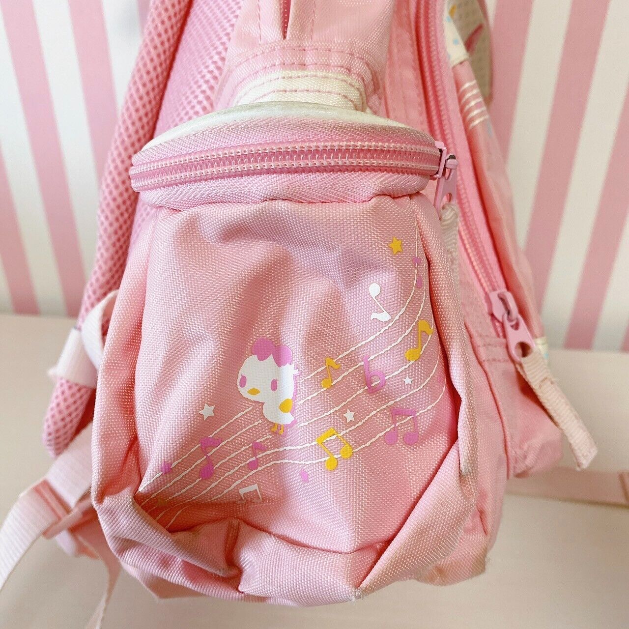 Sanrio Sugar Bunnies Backpack Rucksack Bag School Rabbit Pink Note Music Dot