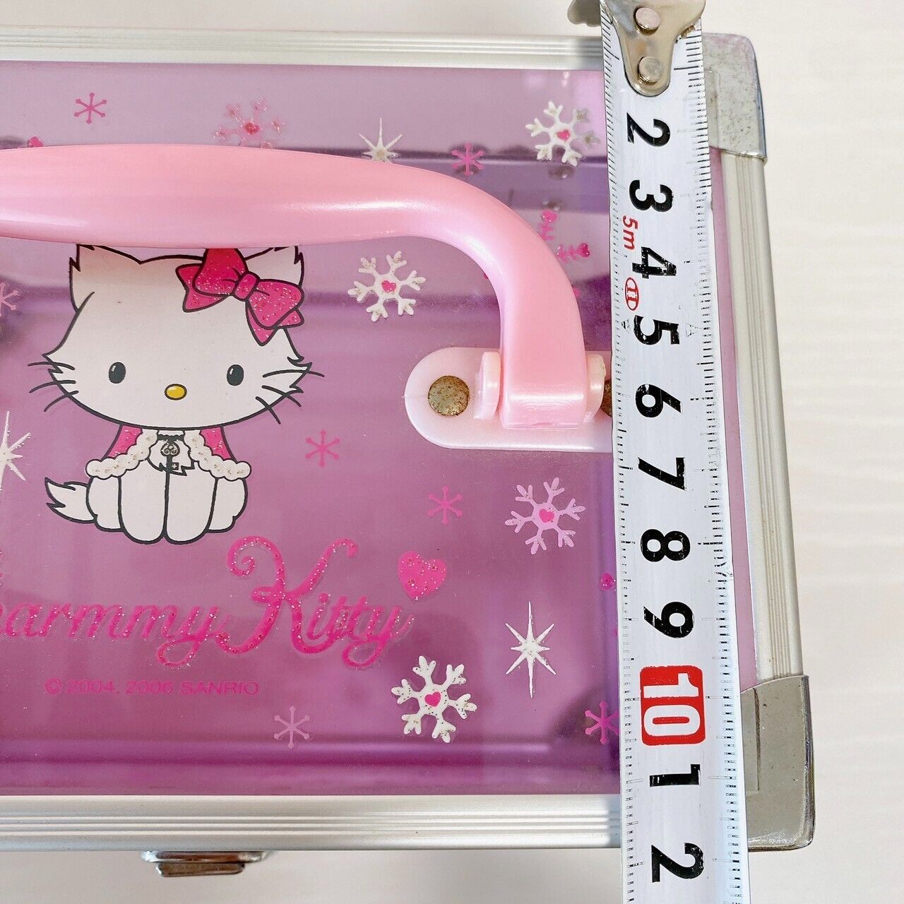 Sanrio Charmmy Charmy Kitty Bag Accessory Box Case Pink Cat Crystal Of Snow Rare