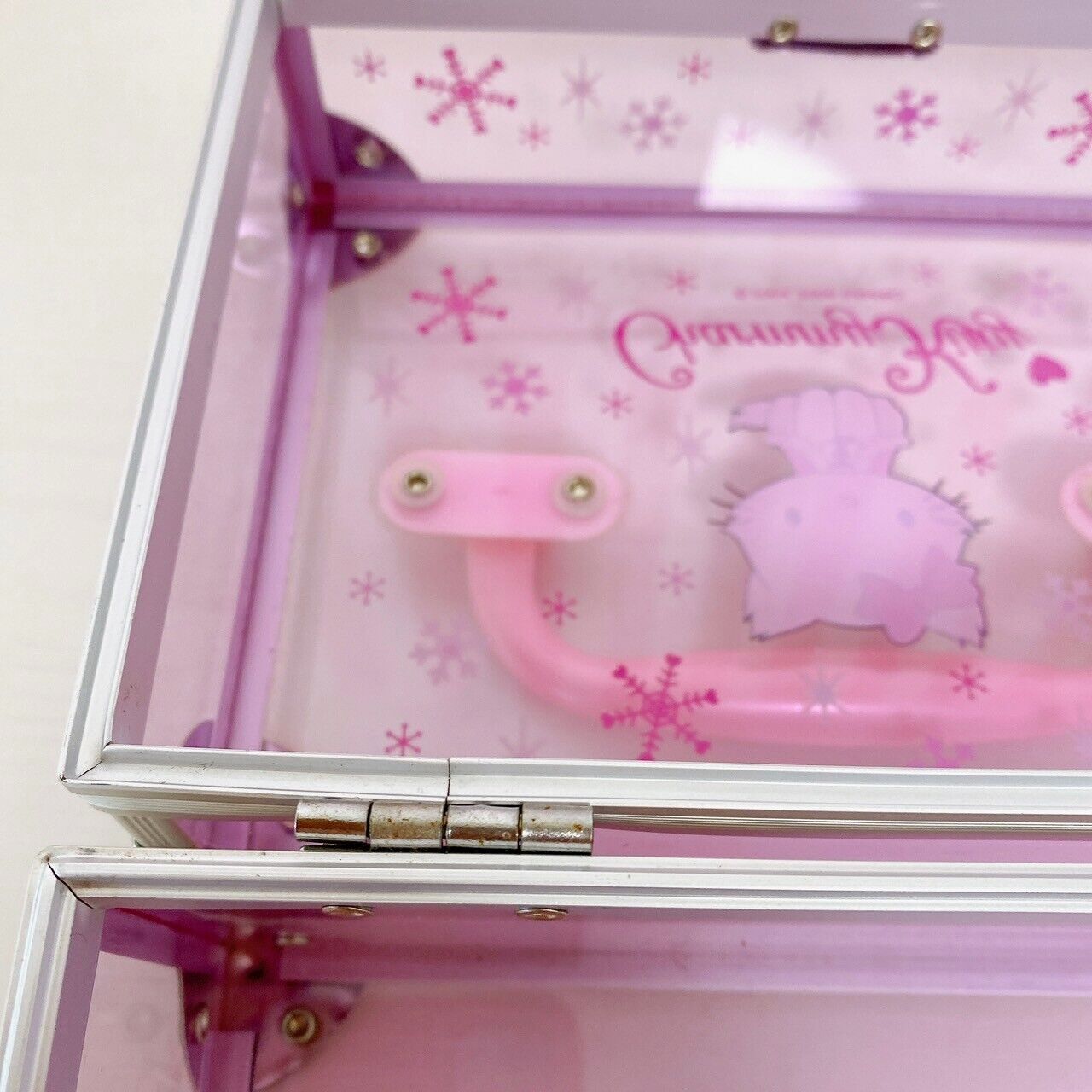 Sanrio Charmmy Charmy Kitty Bag Accessory Box Case Pink Cat Crystal Of Snow Rare