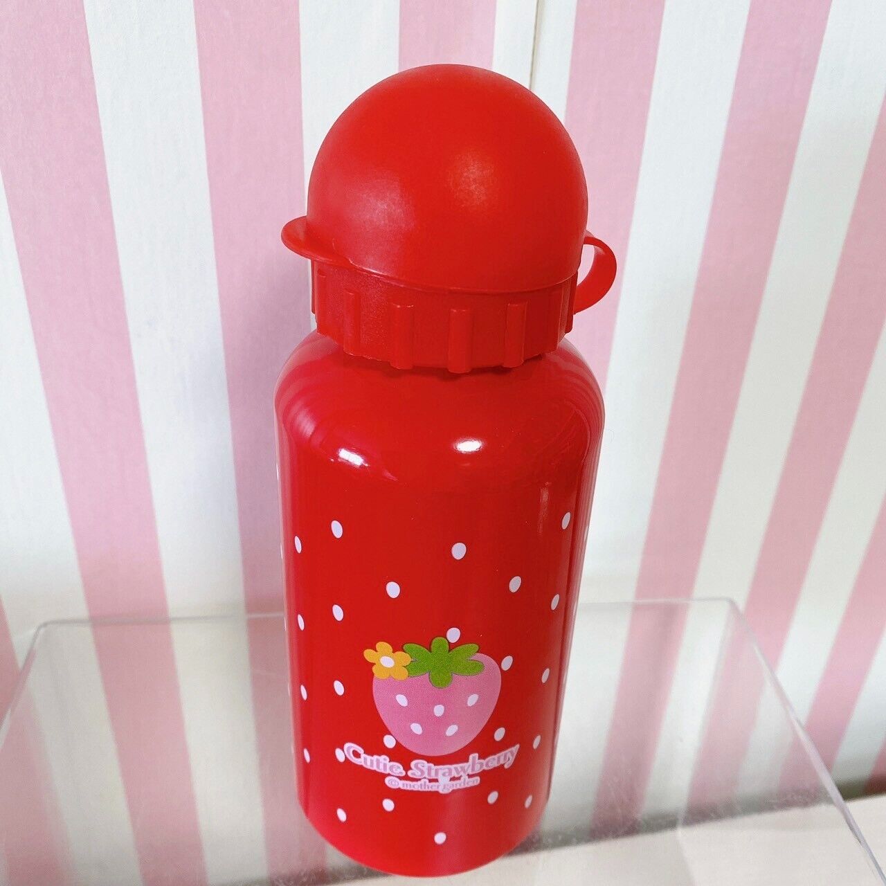 Mother Garden Cutie Strawberry Small Items Set 7 Red Toothbrush Water Bottle Dot