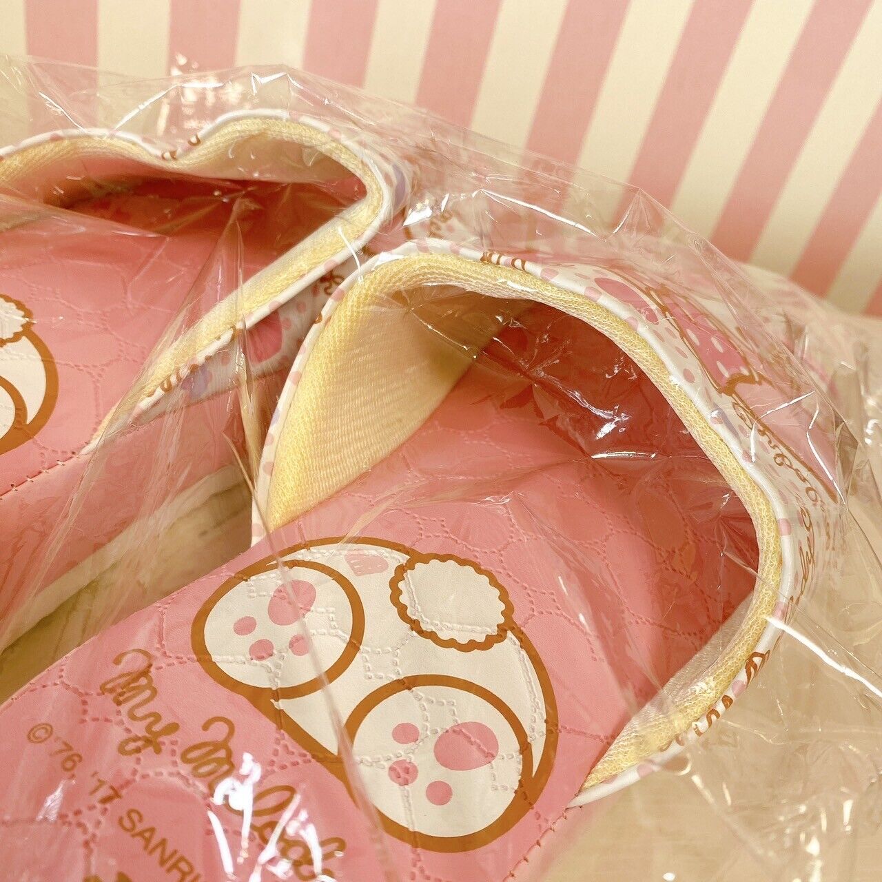 Sanrio My Melody Sandal Shoes Pink Ribbon Rabbit Heart For Adults L Size Dot