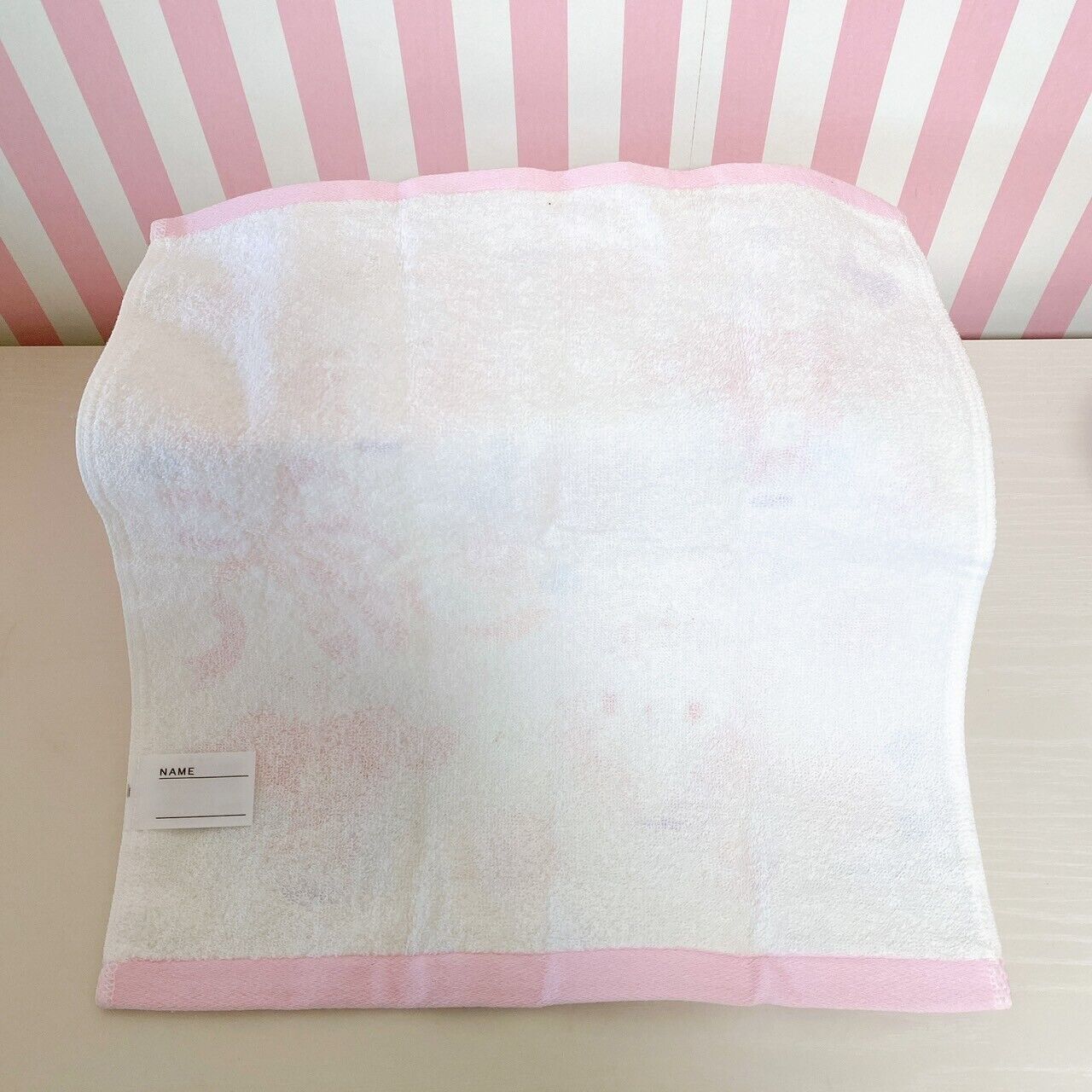 Sanrio Sugarminuet Bunnies Hand Towel Pink White Rabbit Rose Butterfly Ribbon